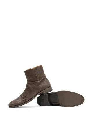 John Varvatos Morrison Lead Brown Stamped Sheep Leather Sharpei Boots (JV1005)-AmbrogioShoes