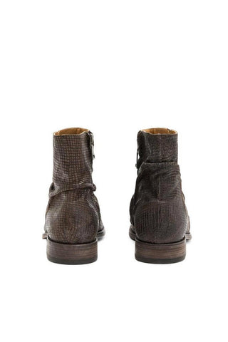 John Varvatos Morrison Lead Brown Stamped Sheep Leather Sharpei Boots (JV1005)-AmbrogioShoes