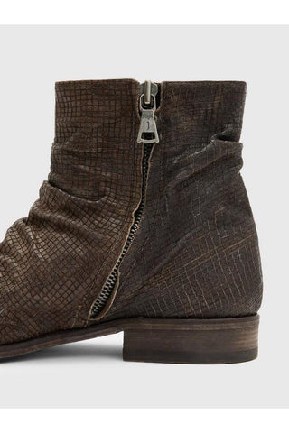 John Varvatos Morrison Lead Brown Stamped Sheep Leather Sharpei Boots (JV1005)-AmbrogioShoes