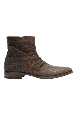 John Varvatos Morrison Lead Brown Stamped Sheep Leather Sharpei Boots (JV1005)-AmbrogioShoes