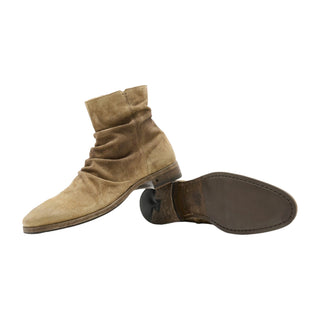 John Varvatos Morrison Men's Shoes TeakWood Brown Suede Sheep Leather Sharpei Boots (JV1003)-AmbrogioShoes