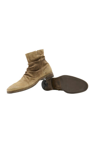 John Varvatos Morrison TeakWood Brown Suede Sheep Leather Sharpei Boots (JV1003)-AmbrogioShoes