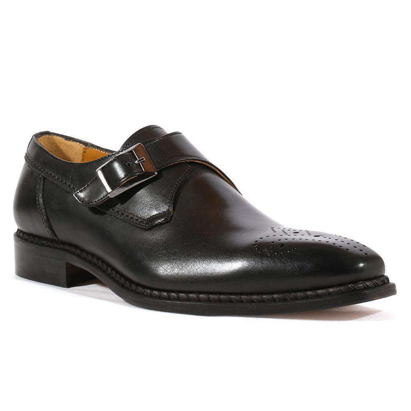 Jose Real Italian Mens Shoes Crust Nero Loafers (RE1003)-AmbrogioShoes