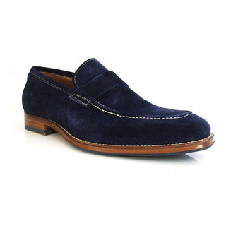 Jose Real Men's Designer Shoes U503 Velour Winter Blue Loafers (JRO1584)