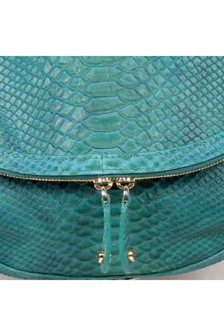 Just Cavalli Handbag Sling/Messenger Snake Print Turquoise (JC195)-AmbrogioShoes