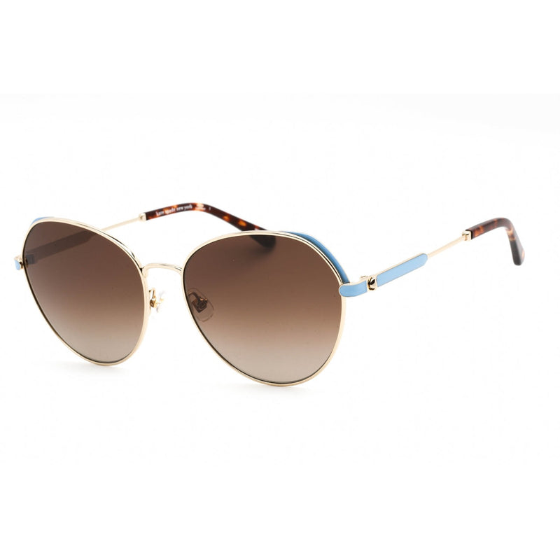 Kate Spade OCTAVIA/G/S Sunglasses Gold Blue / Brown Gradient Women's-AmbrogioShoes