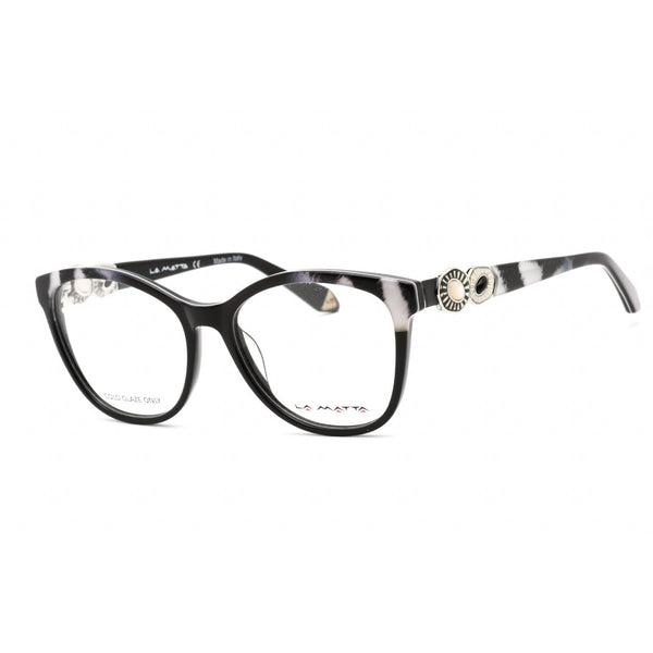 La Matta LMV3267 Eyeglasses Black/Grey-White / Clear Lens-AmbrogioShoes