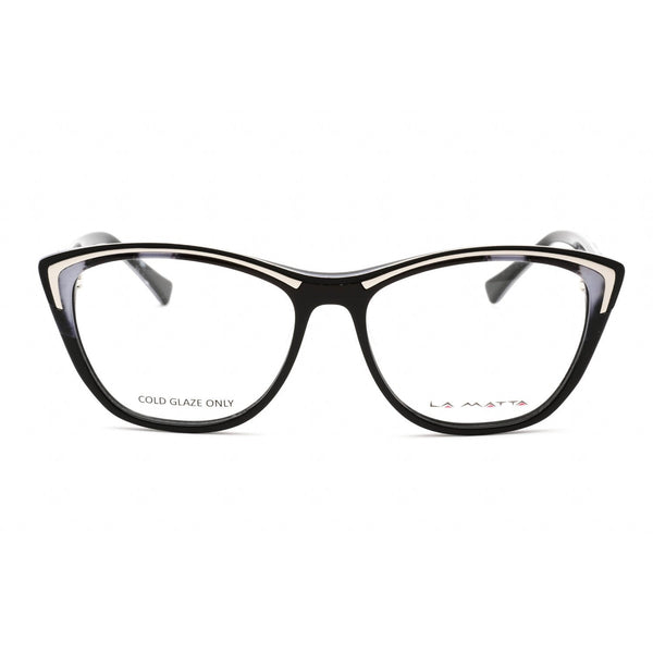 La Matta LMV3304 Eyeglasses Black/white Grey / Clear Lens-AmbrogioShoes