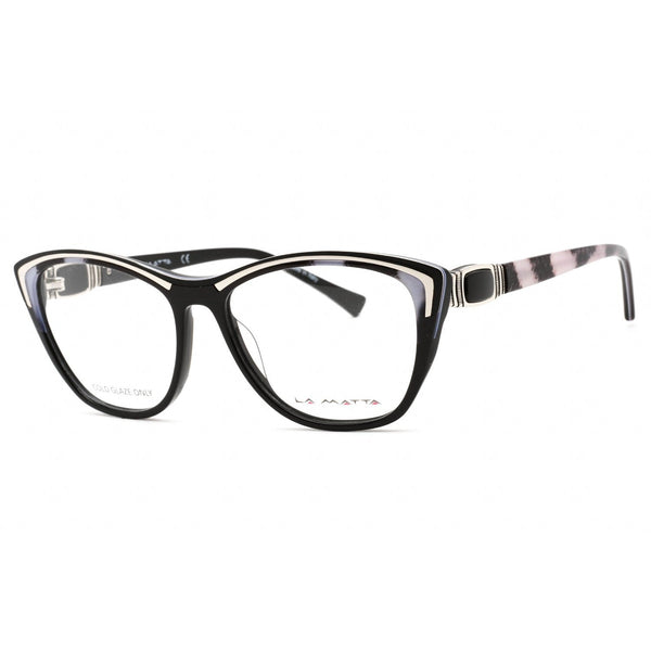 La Matta LMV3304 Eyeglasses Black/white Grey / Clear Lens-AmbrogioShoes