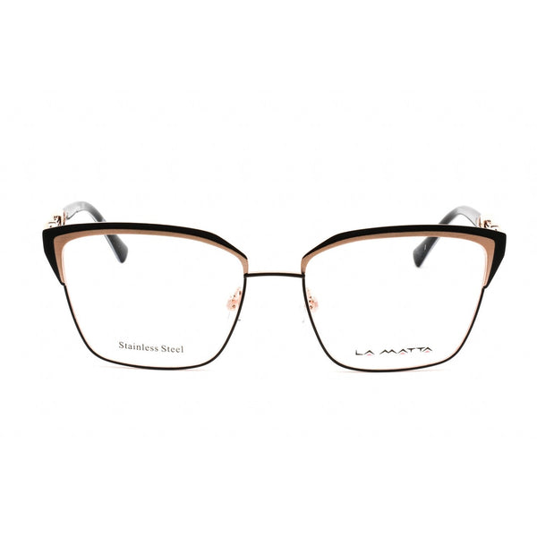 La Matta LMV3305 Eyeglasses Black/Gold / Clear Lens-AmbrogioShoes