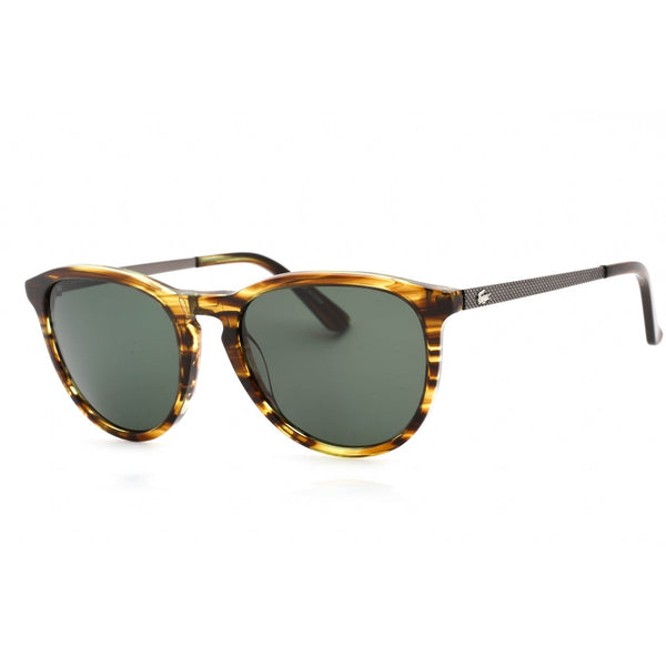 Lacoste L708S Sunglasses BROWN MARBLE / Green Shaded Unisex-AmbrogioShoes