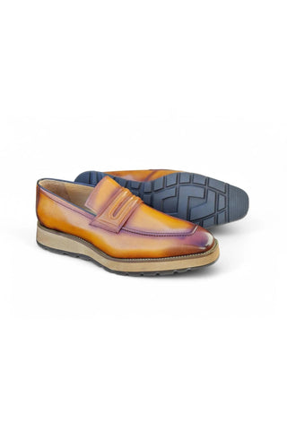 Leather Penny Loafer in Chunky Sole