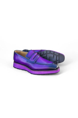 Leather Penny Loafer in Chunky Sole