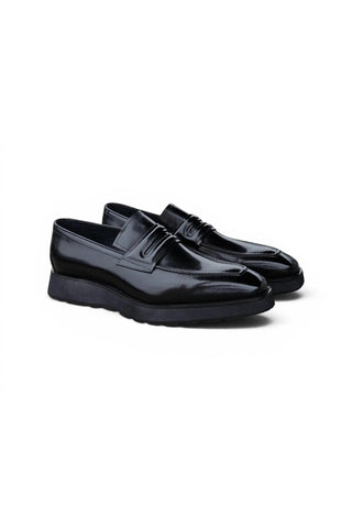 Leather Penny Loafer in Chunky Sole