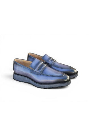 Leather Penny Loafer in Chunky Sole