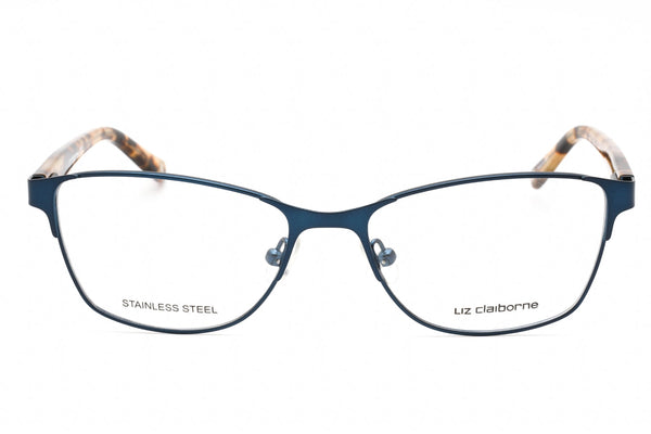 Liz Claiborne L 617 Eyeglasses Navy Semi Matte / Clear Lens-AmbrogioShoes