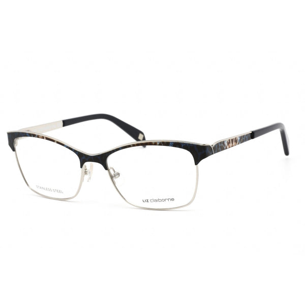 Liz Claiborne L 635 Eyeglasses Blue Pattern / Clear Lens-AmbrogioShoes