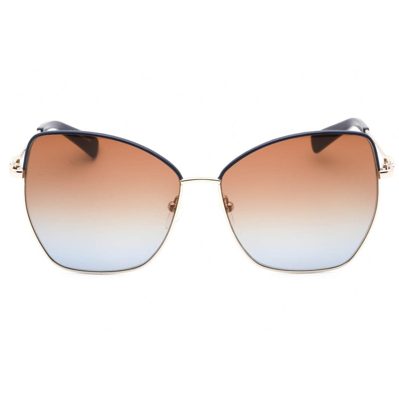 Longchamp LO156SL Sunglasses Gold / Brown Blue Women's-AmbrogioShoes