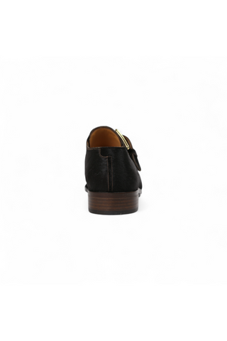 Lowe Valentini Designer Brown Pony Gold-Plated Monk-Straps Loafers (LDM02)-AmbrogioShoes