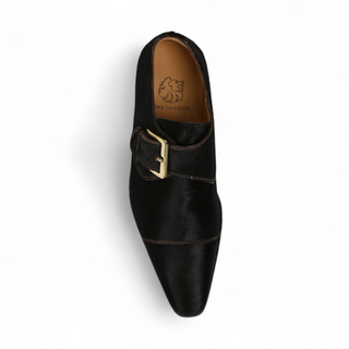 Lowe Valentini Designer Men's Designer Shoes Brown Pony Gold-Plated Monk-Straps Loafers (LDM02)-AmbrogioShoes