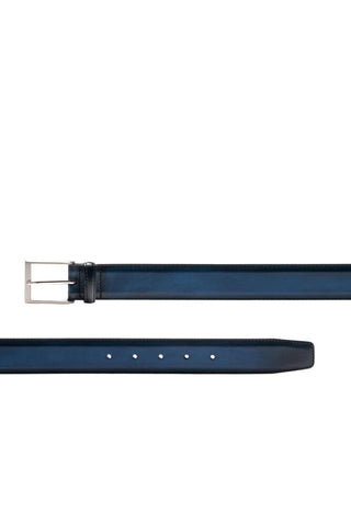 Magnanni 1177 Viento Men's Wind Royal Blue Patina Leather Belt (MAGB1007)