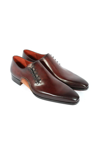 Magnanni 15024 Abrahan Burgundy Calf-Skin Leather Whole-Cut Oxfords (MAGS1129)-AmbrogioShoes