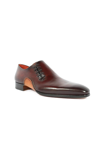 Magnanni 15024 Abrahan Burgundy Leather Whole-Cut Oxfords (MAGS1129)-AmbrogioShoes