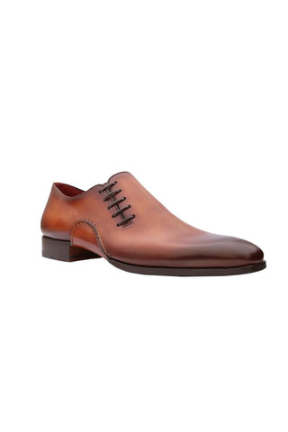 Magnanni 15024 Abrahan Cognac Leather Whole-Cut Oxfords (MAGS1135)-AmbrogioShoes