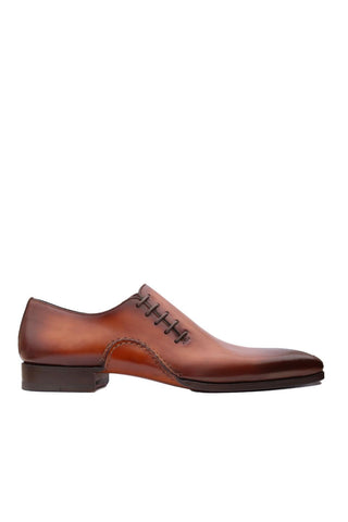 Magnanni 15024 Abrahan Cognac Leather Whole-Cut Oxfords (MAGS1135)-AmbrogioShoes