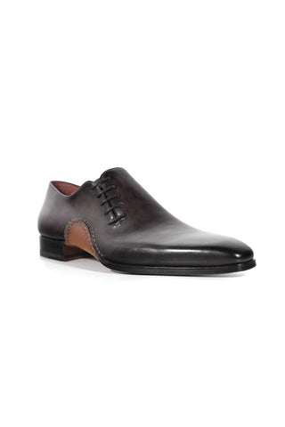 Magnanni 15024 Abrahan Gray Leather Whole-Cut Oxfords (MAGS1131)-AmbrogioShoes