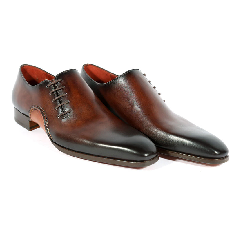 Magnanni 15024 Abrahan Men's Shoes Brown Calf-Skin Leather Whole-Cut Oxfords (MAGS1128)-AmbrogioShoes