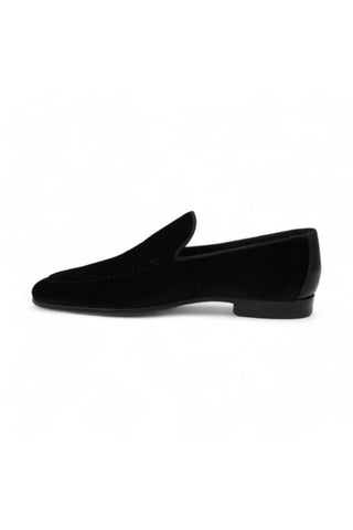 Magnanni 22335 Black Velvet Formal/Dress Loafers (MAGS1148)-AmbrogioShoes