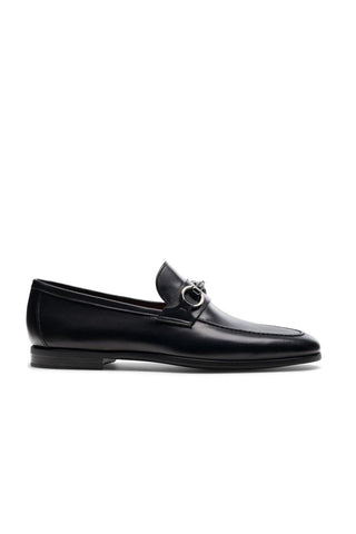 Magnanni 22775 Diago-II Black Calf-Skin Horsebit Loafers (MAGS1082)