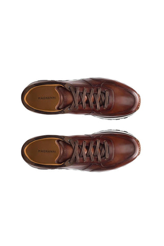 Magnanni 23961 Arco Medium Brown Suede / Leather Casual Sneakers (MAGS1081)-AmbrogioShoes