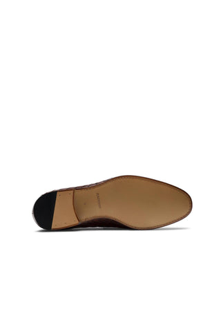 Magnanni 24461 Herman Boltiarcade Cognac Woven Leather Penny Loafers (MAGS1080)
