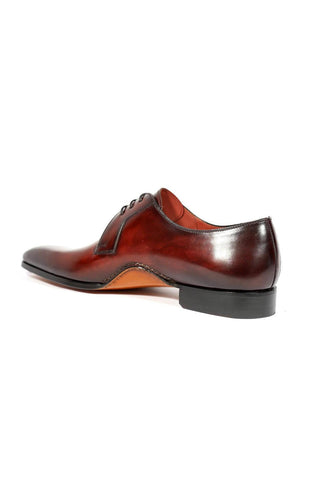 Magnanni 24834 Hayos Burgundy Laser Embossed / Calf-Skin Leather Derby (MAGS1123)-AmbrogioShoes