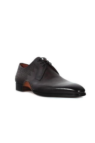 Magnanni 24834 Hayos Gray Laser Embossed / Calf-Skin Leather Derby (MAGS1132)-AmbrogioShoes