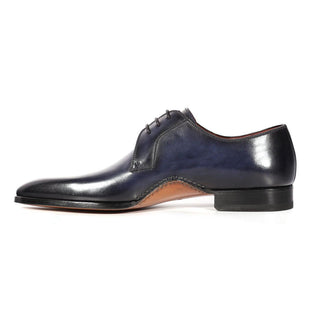 Magnanni 24834 Hayos Men's Shoes Navy Laser Print / Calf-Skin Leather Derby (MAGS1133)-AmbrogioShoes