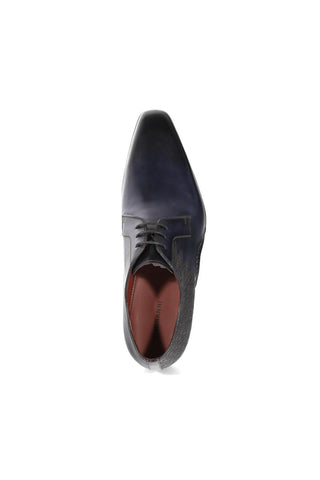 Magnanni 24834 Hayos Navy Laser Embossed / Calf-Skin Leather Derby (MAGS1133)-AmbrogioShoes
