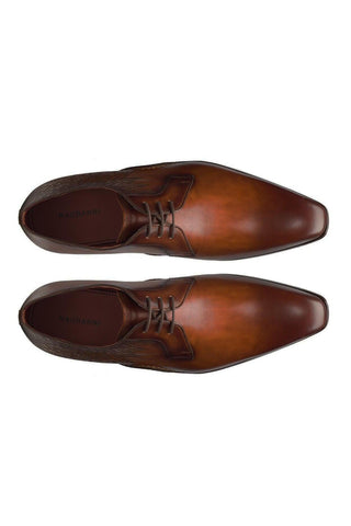 Magnanni 24834 Hayos Tobacco Laser Embossed / Calf-Skin Leather Derby (MAGS1124)-AmbrogioShoes