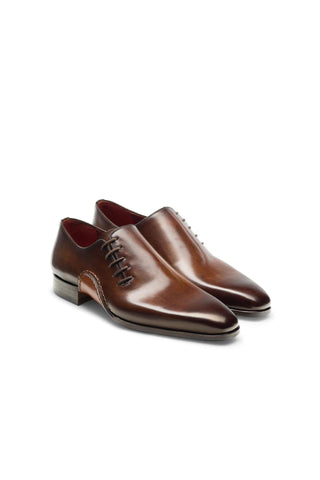 Magnanni Abrahan Tabaco Brown Leather Whole-Cut Oxfords (MAGS1128)-AmbrogioShoes