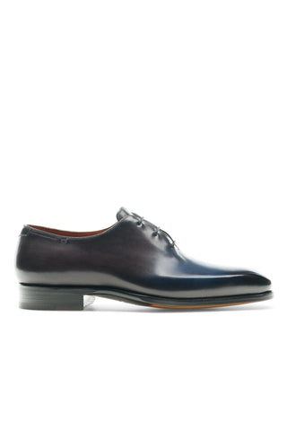 Magnanni Alexander 22972 Navy & Gray Leather Whole-Cut Oxfords (MAGS1108)-AmbrogioShoes