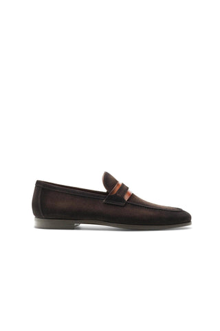 Magnanni Daniel 23822 Brown & Cognac Suede Penny Loafers (MAGS1114)