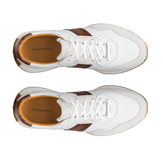 Magnanni Romero II 25361 Men's Shoes White & Brown Suede / Calf-Skin Leather Casual Sneakers (MAGS1141)-AmbrogioShoes