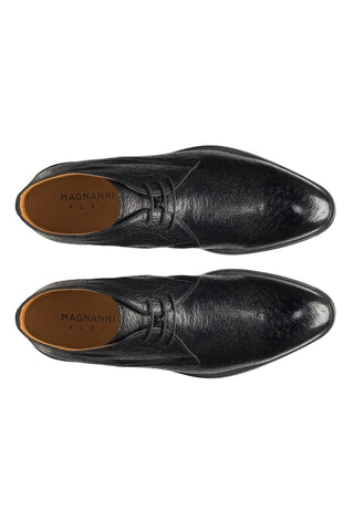 Magnanni Tacna 24716 Black Peccary Leather Chukka Boots (MAGS1106)-AmbrogioShoes