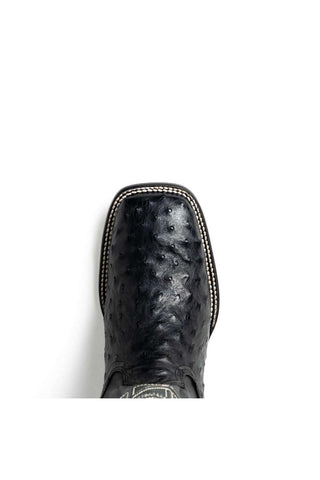 Marco Di Milano Alabama Black Exotic Ostrich Skin Cowboy Boot (MDM1223)-AmbrogioShoes