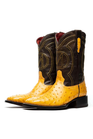 Marco Di Milano Alabama Buttercup Exotic Ostrich Skin Cowboy Boot (MDM1225)-AmbrogioShoes
