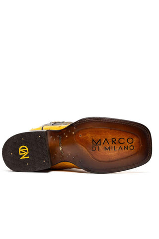 Marco Di Milano Alabama Buttercup Exotic Ostrich Skin Cowboy Boot (MDM1225)-AmbrogioShoes