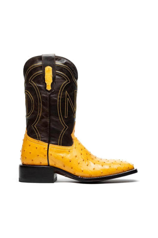 Marco Di Milano Alabama Buttercup Exotic Ostrich Skin Cowboy Boot (MDM1225)-AmbrogioShoes