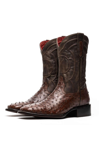 Marco Di Milano Alabama Kango Tabac Exotic Ostrich Skin Cowboy Boot (MDM1221)-AmbrogioShoes